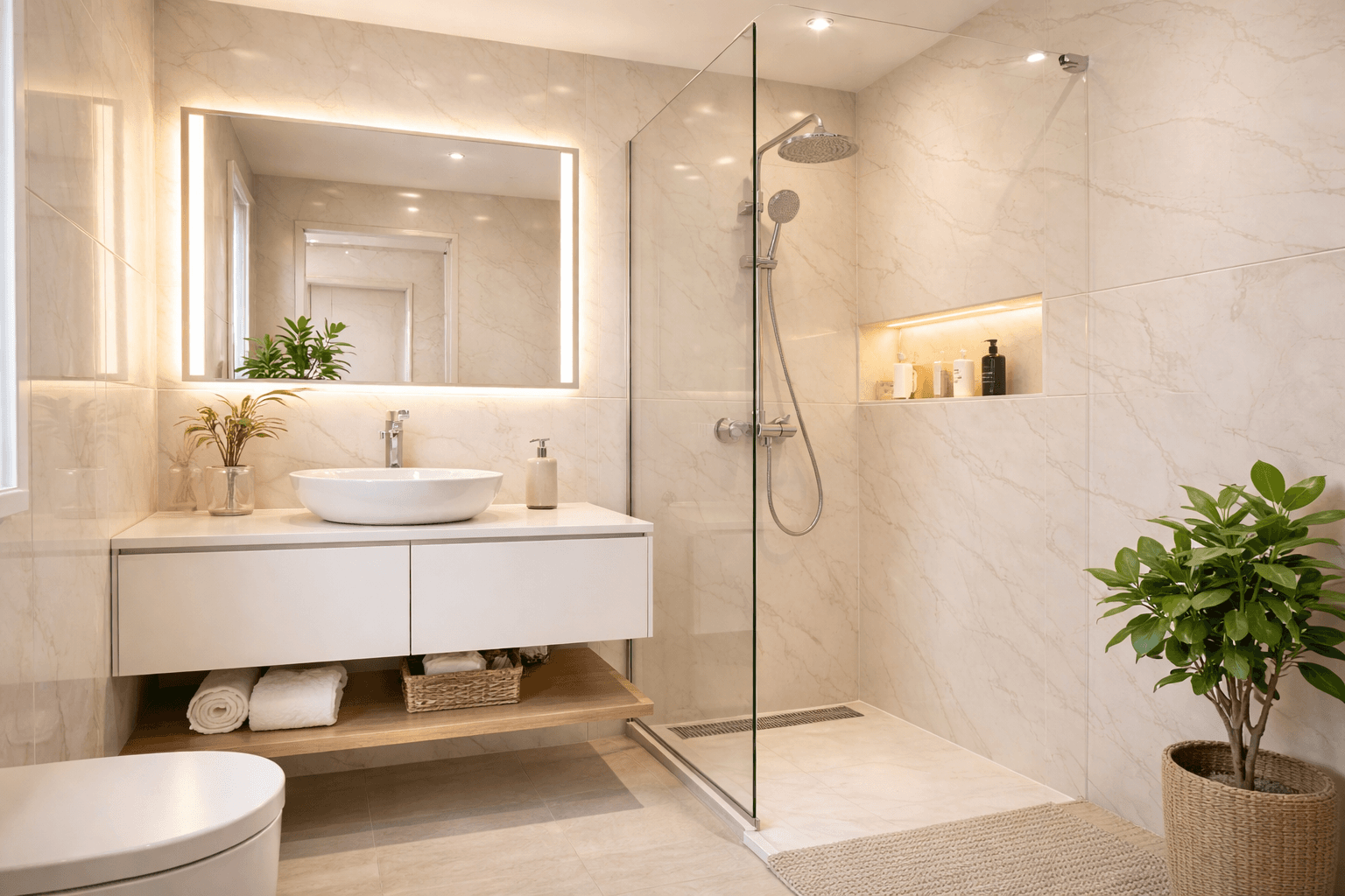 5 Дизайн Идеи за Малка Баня с PVC Панели [2026]