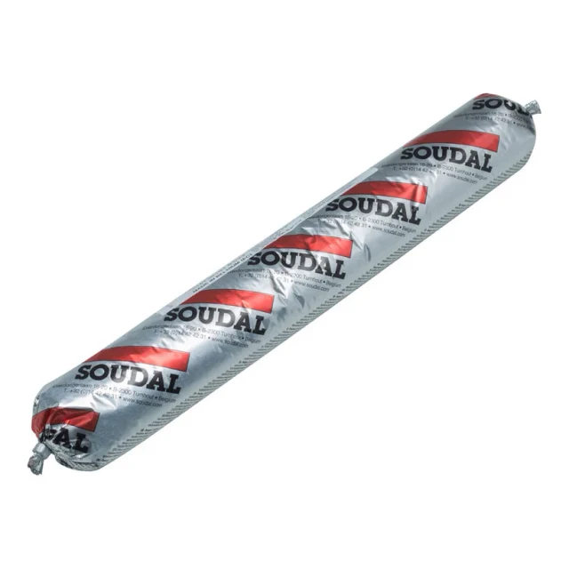 Реална продуктова снимка на полиуретановото лепило SOUDAL 600 г